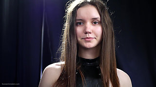Sexy Brunette Smoking in a Sleek Latex Outfit, Dominant and Confident Vibe