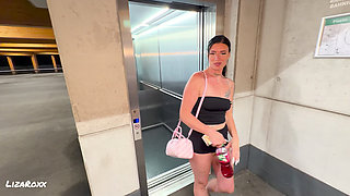 Smoking Blowjob - Make Stranger Happy in Parking Garage