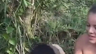 Outdoor foot licking