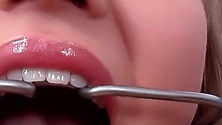 Blonde Babe Teases Tits and Toy in BDSM Bondage