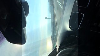 Unexpected outdoor sex on the beach with a big-assed amateur