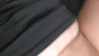 Close up translucent dildo fucking