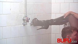 BUFU XXX. Stretching her anal in prison shower ft. Michael Fly  Lucy Mendez by BUFU.XXX: Porn
