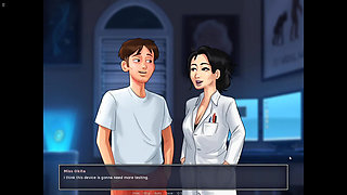 Japanese Teacher Okita Loves Grinding 18 Plus Boy Huge Cock In School Office Summertime Saga