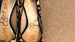 Blonde in stockings hot foot fetish and pussy pounding
