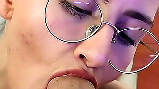 Nerdy Teen Gets Facial Cum POV
