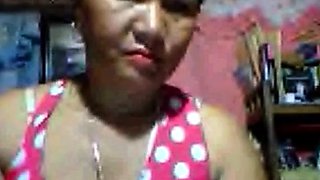 Filipina Elvie M. Flashes Tiny Asian Boobs on Webcam