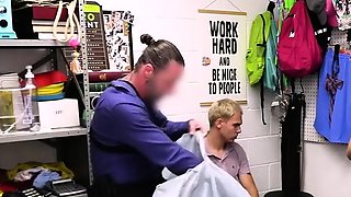 Young stunner gives him a deep DT on desk