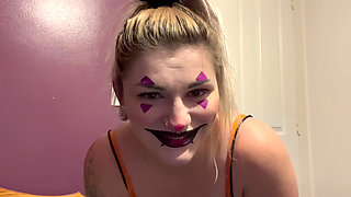 Clown Step-sister Spots You Creeping JOI Game