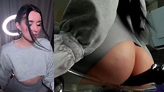 Stacked brunette goes solo toys and masturbation