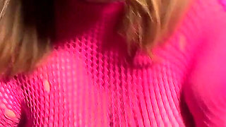 Huge Tits Fishnet Stockings