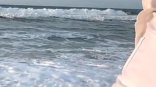 Blonde Amateur with Big Tits Is Walking Without a Bra