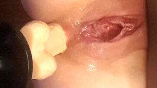 Up close pussy and ass fucking with my machine