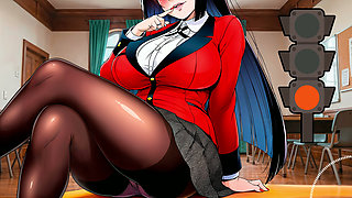 Green light, Red Light with Yumeko from Kakegurui. English voice. JOI hentai.