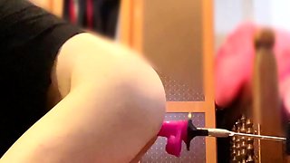 Training my sissy pussy with my machine and toys - honestly