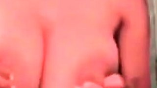 Close up with blonde hottie blowing a large dick