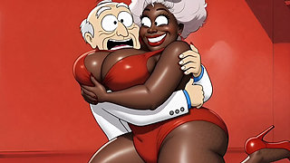 Married Cuckold Worships a Big Black Ass. Cartoon