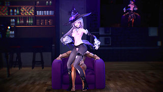 [mmd] Witch Big Black Tower Dance Riding Climax Fornication