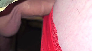 Old Pervert Cums on My Hairy Pussy Big Dick Head