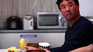 BJ in close up with asian bunny