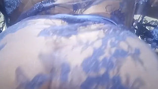 Sexy Filipina Milf, In A Sexy Blue See Through Dress & Sucking Her Big Nipples