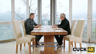 Cuck4k. hospitable furry vulva of the married milf willingly meets husband's shaft