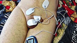 Dominatrix Nika Teases Slave with Electric Shocks on Genitals - Intense Electro BDSM Play