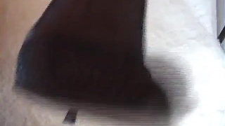 Nyllady Cosplaying a Nylon Mistress