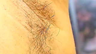 Hairy Pussy and Armpits Maid Peeing on Owner's Dick