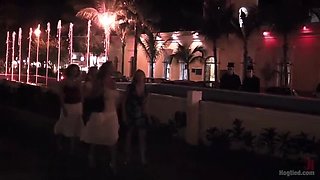 Cabo Day of the Dead Part 1 - Bound Girls Get Whipped and Humiliated Outdoors