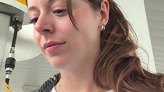 Trying Not to Cum Too Loud While I Pump My Gas