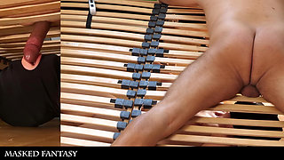 The Crazy Professor - a Sucking Doll Under His Bed Sucks His Cock Till the Cum Drips Over Her Lips