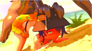 Belle Gets Fucked By Ethereals At The Beach - Zenless Zone Zero