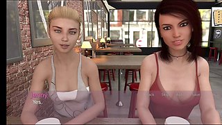 Three-dimensional triangle featuring big-assed brunettes and a blonde teen in an erotic adventure