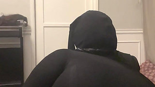 Rubber Doll Mask Encased Orgasm
