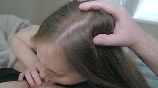 Horny Step Daddy Touches my Tits, I Ask Him to Fuck Me and