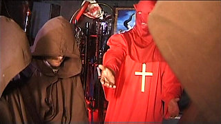 Blonde German Cougar Gets Dominated and Railed in BDSM Gangbang