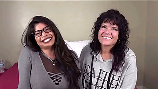 Desperate Amateurs - College Babes Isabella Flames & Emma Shay Take Big Hard Cock