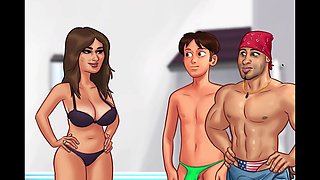 Melonia, the mayor's wife, cheats on her husband with a thick cock in Summertime Saga