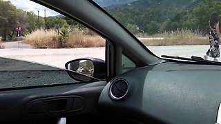 Teen Hitchhiker Asks for Help! She Gets Seduced Into Pussy Rubbing Orgasm!
