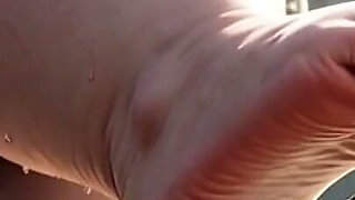 SSBBW Steps Hard on Man's Face - Public Humiliation