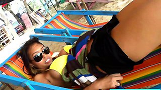 Hot Thai bikini girl taken to a hotel