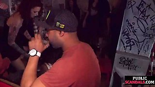 Mouthgagged naughty babe public fucked