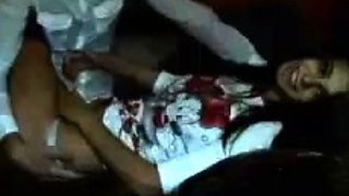 Small tit brunette teen fucks a big cock