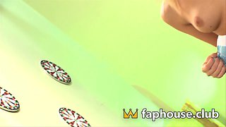 Porn actress with a blonde babe got her rock stiff fuck