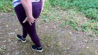 Using Her Tits and Vagina While Picnic