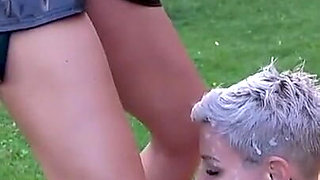 Pervert Pee Play in the Garden
