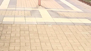 Horny Slut Fucked in the Middle of the Train Station!!