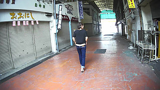 Japan Walking with Her Ass Out Outdoors