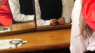 Step-mum Catches College Girl Mila at Her Dressing Table Face Slapping Punishment Wmv